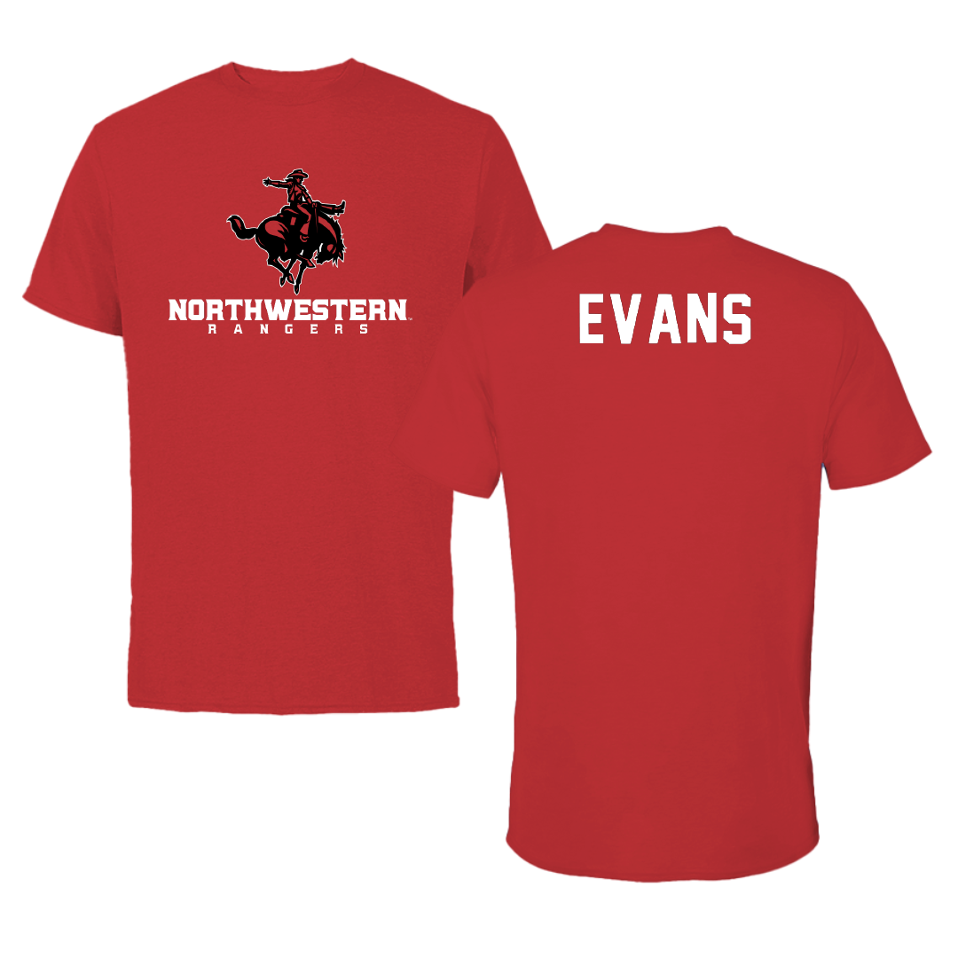 Northwestern Oklahoma State University Cheer Red Block Performance Tee - Decymber Evans