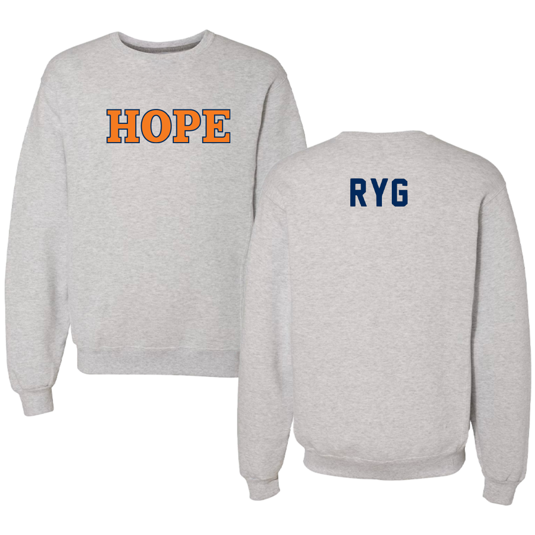 Hope College Basketball Gray Crewneck - Jonathan Ryg