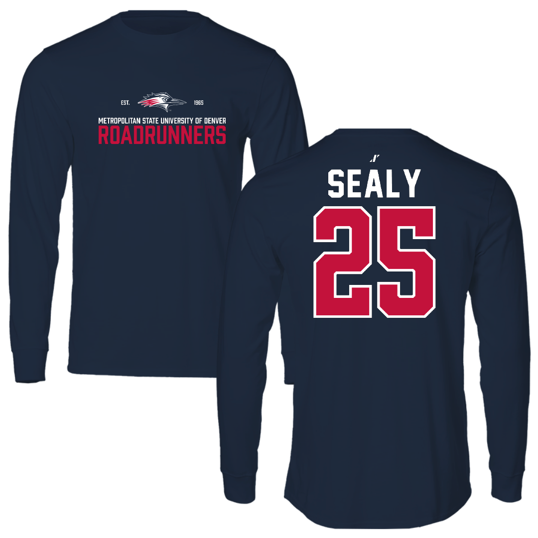 Metropolitan State University of Denver Basketball Navy General Long Sleeve - #25 Brianna Sealy