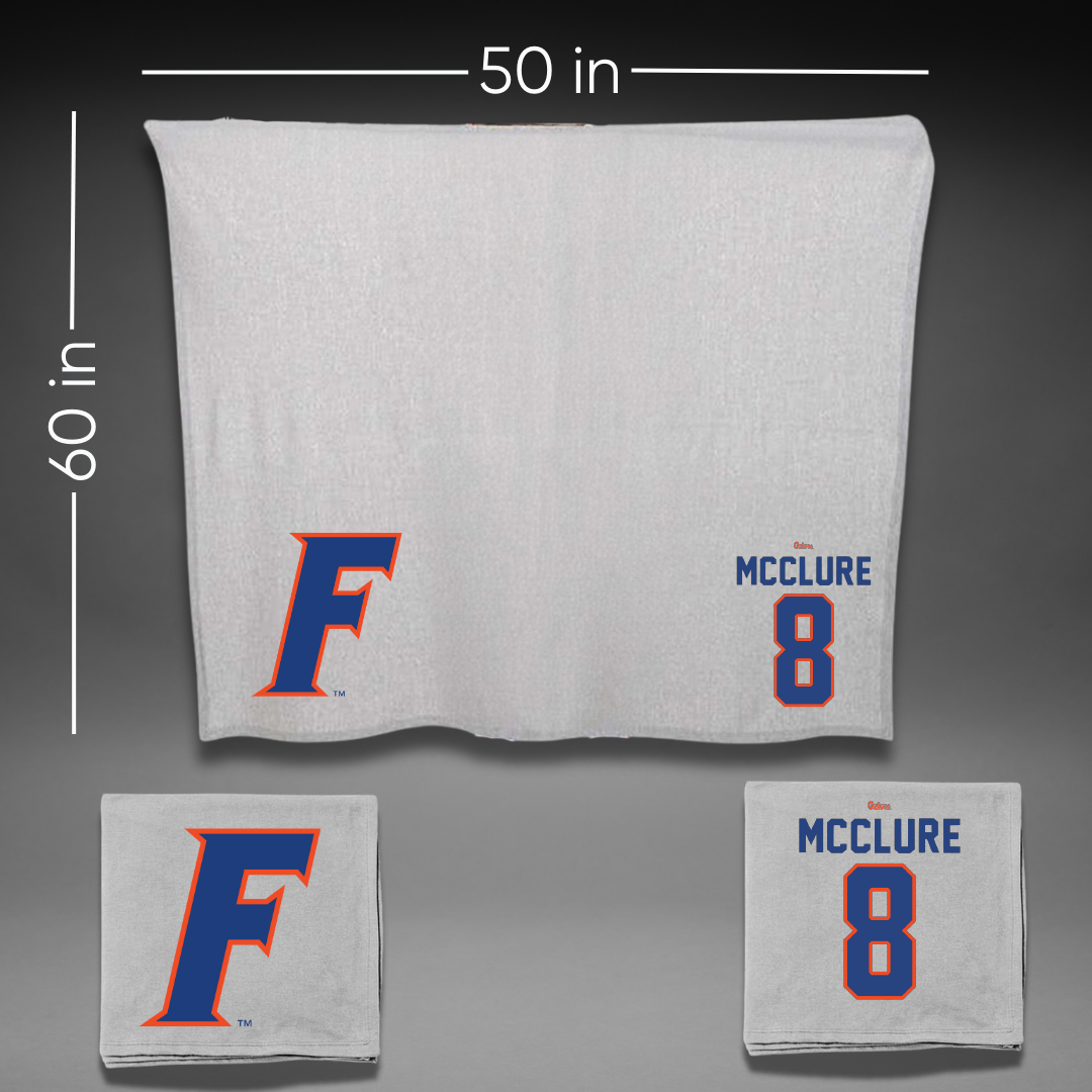 University of Florida Soccer Gray Blanket - #8 Charlotte McClure