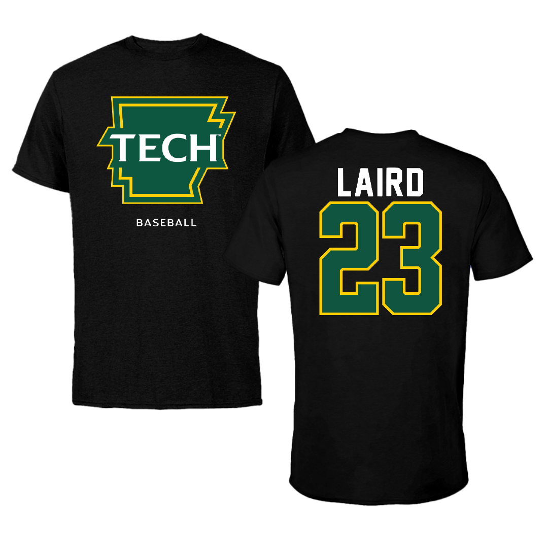Arkansas Tech University Baseball Black Performance Tee - #23 Brady Laird