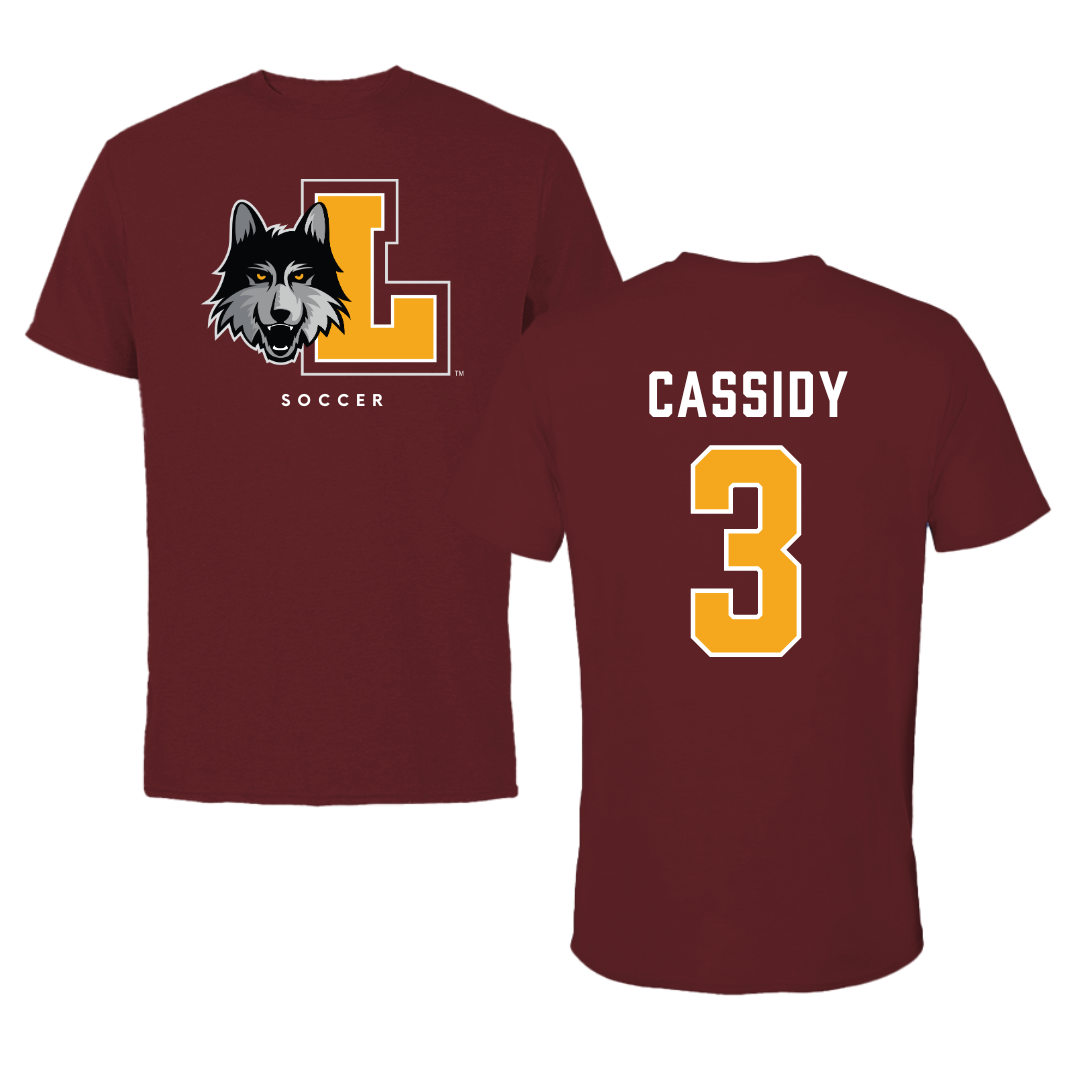 Loyola University-Chicago Soccer Maroon Mascot Performance Tee - #3 Amanda Cassidy