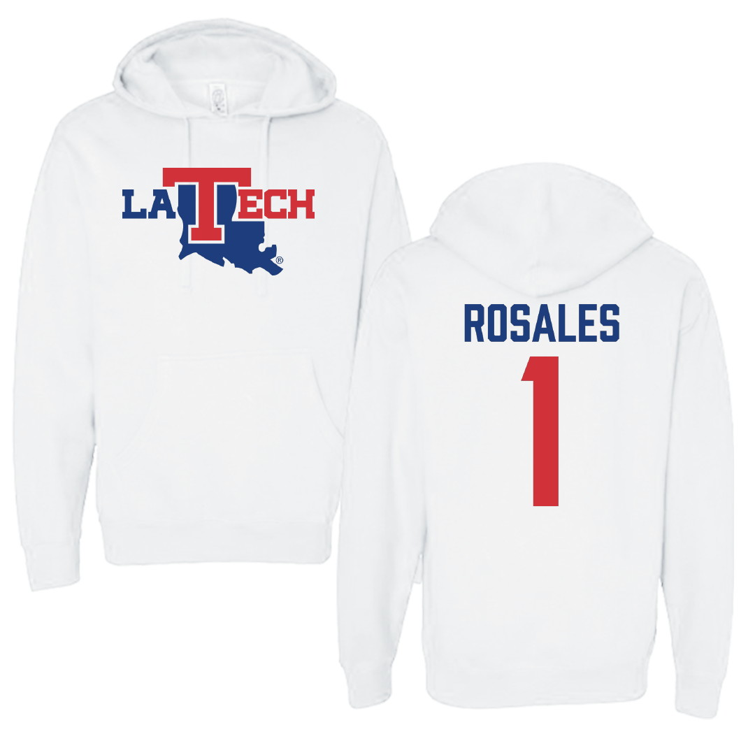 Louisiana Tech University Bowling White Hoodie - #1 Patricia Rosales