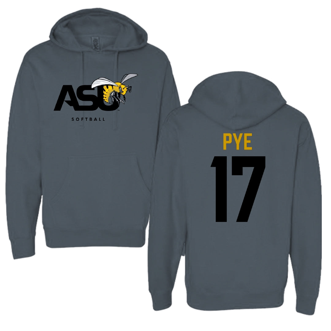 Alabama State University Softball Dark Gray Hoodie - #17 Ashley Pye