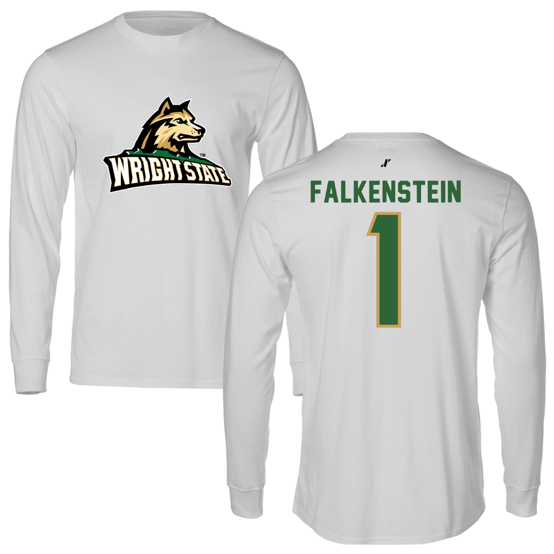 Wright State University Baseball Light Gray Performance Long Sleeve - #1 Parker Falkenstein