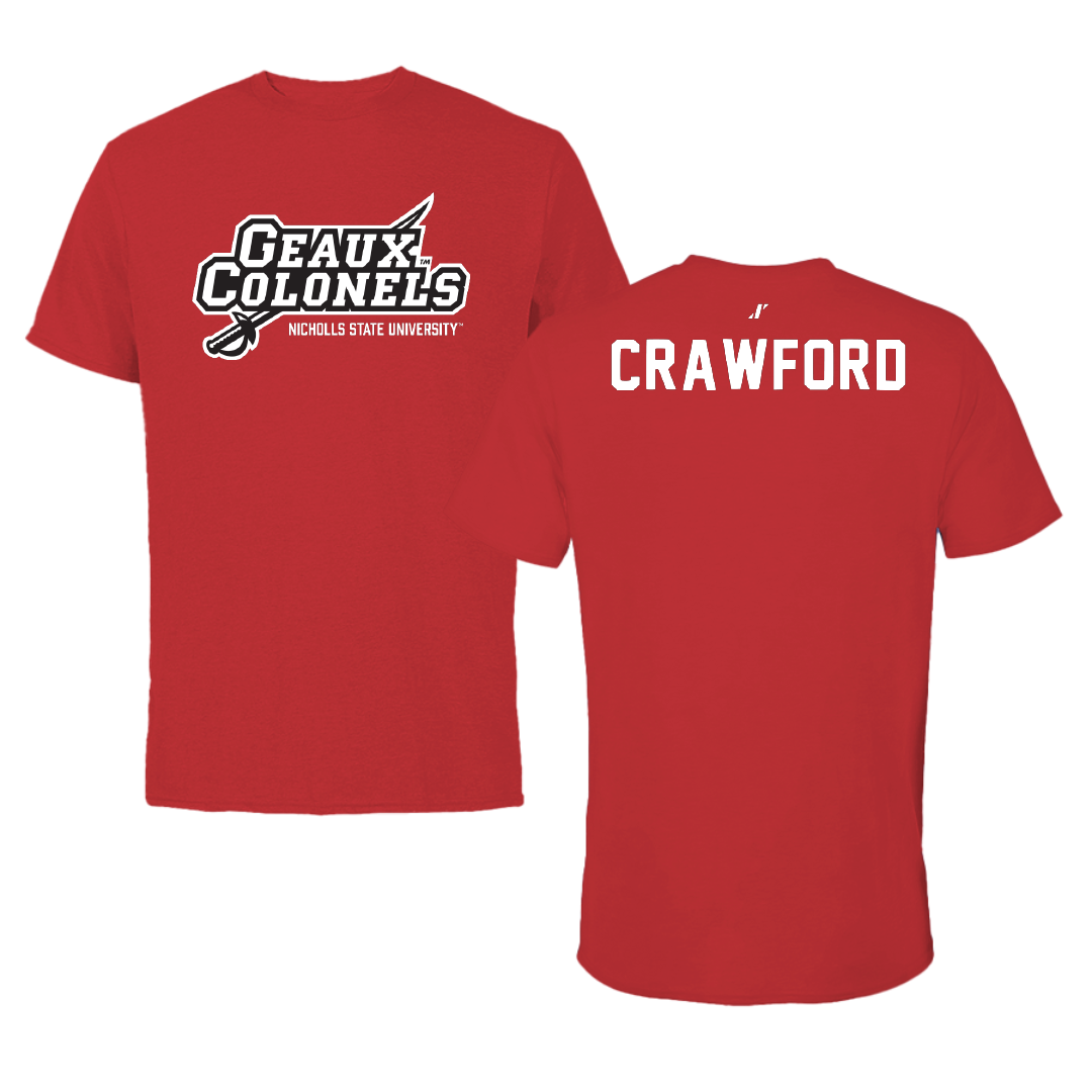 Nicholls State University TF and XC Red General Performance Tee - Michael Crawford