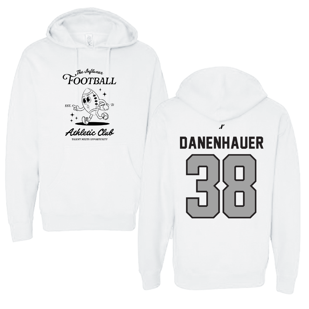 Football White Influxer Athletic Club Hoodie - #38 Sid Danenhauer