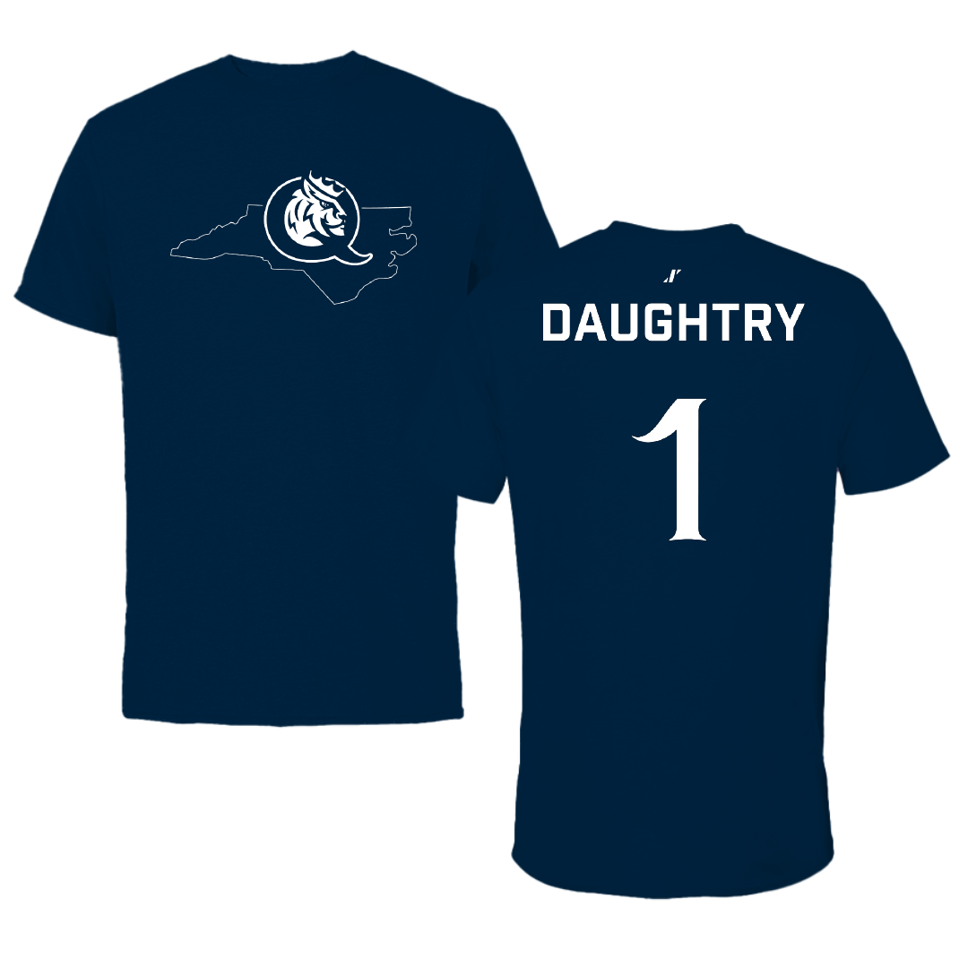 Queens University of Charlotte Softball Navy State Tee - #1 Madyson Daughtry
