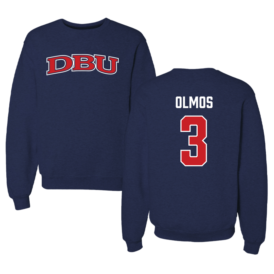 Dallas Baptist University Soccer Navy DBU Crewneck - #3 Angelina Olmos