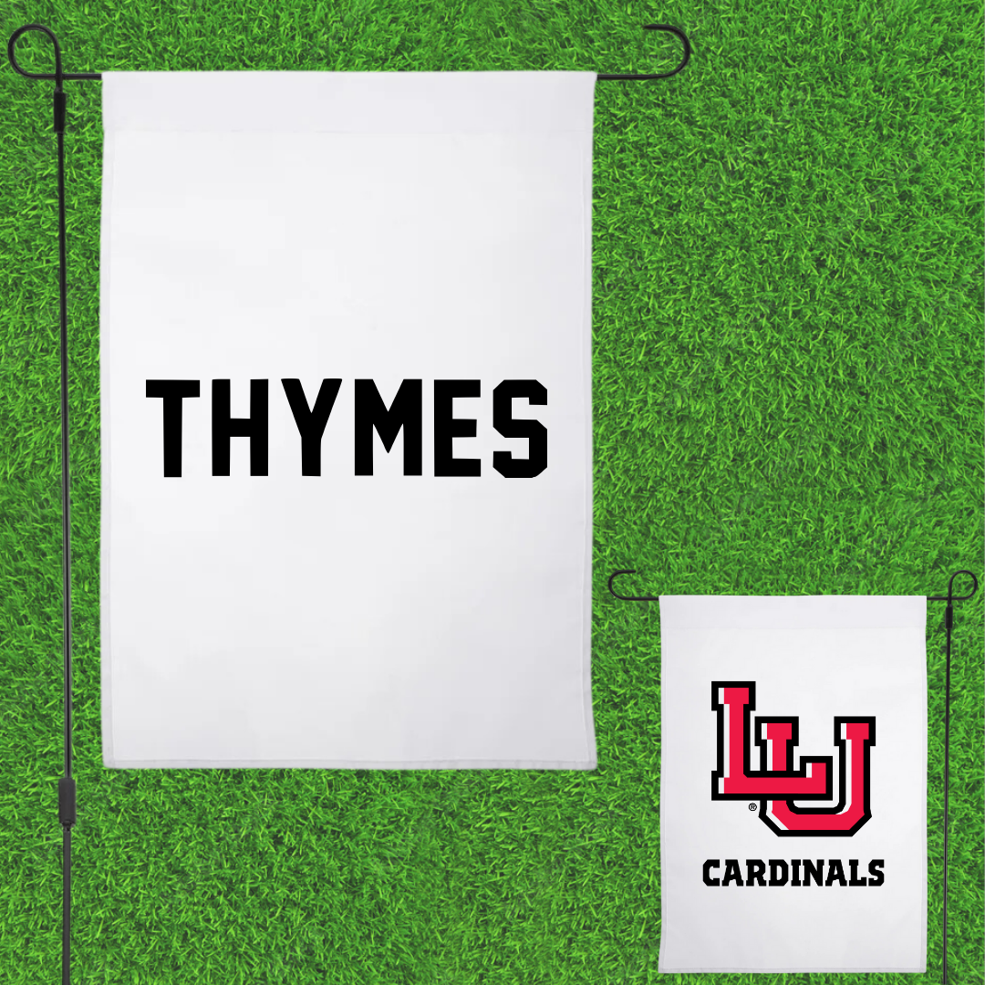Lamar University TF and XC White Garden Flag - Jakenzie Thymes