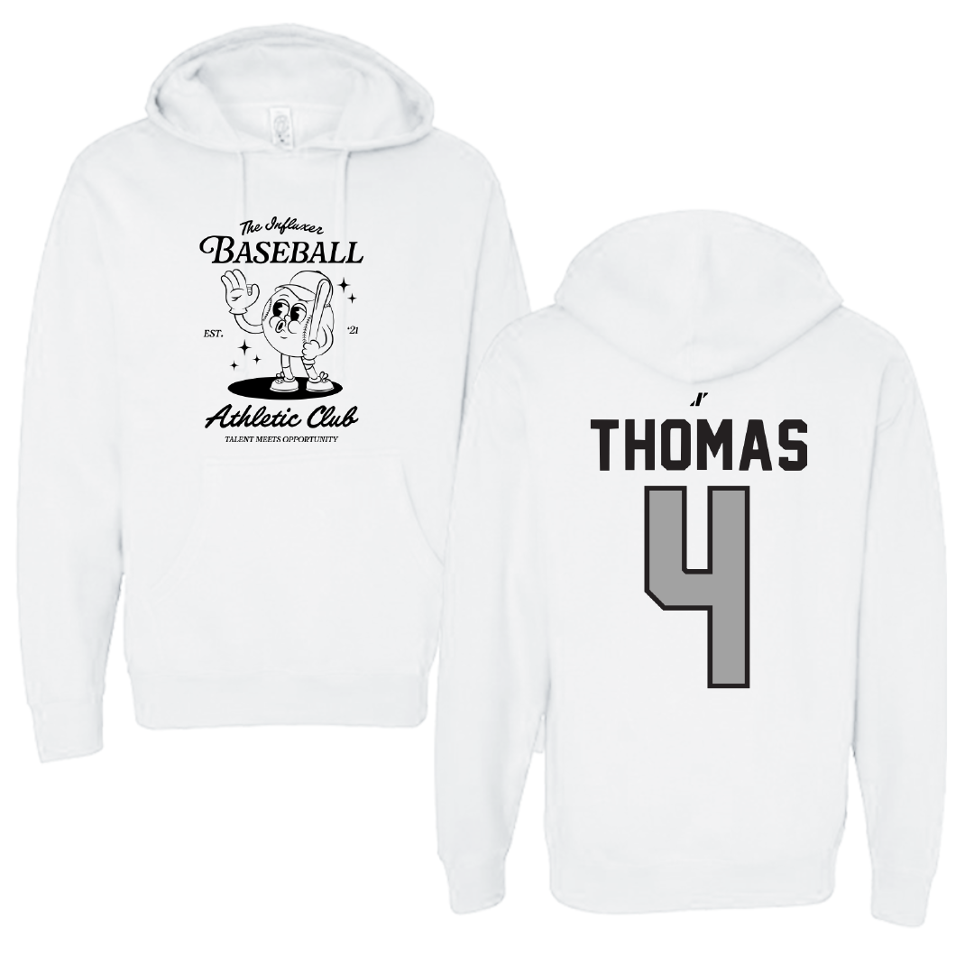 Baseball White Influxer Athletic Club Hoodie - #4 Kenskey Thomas
