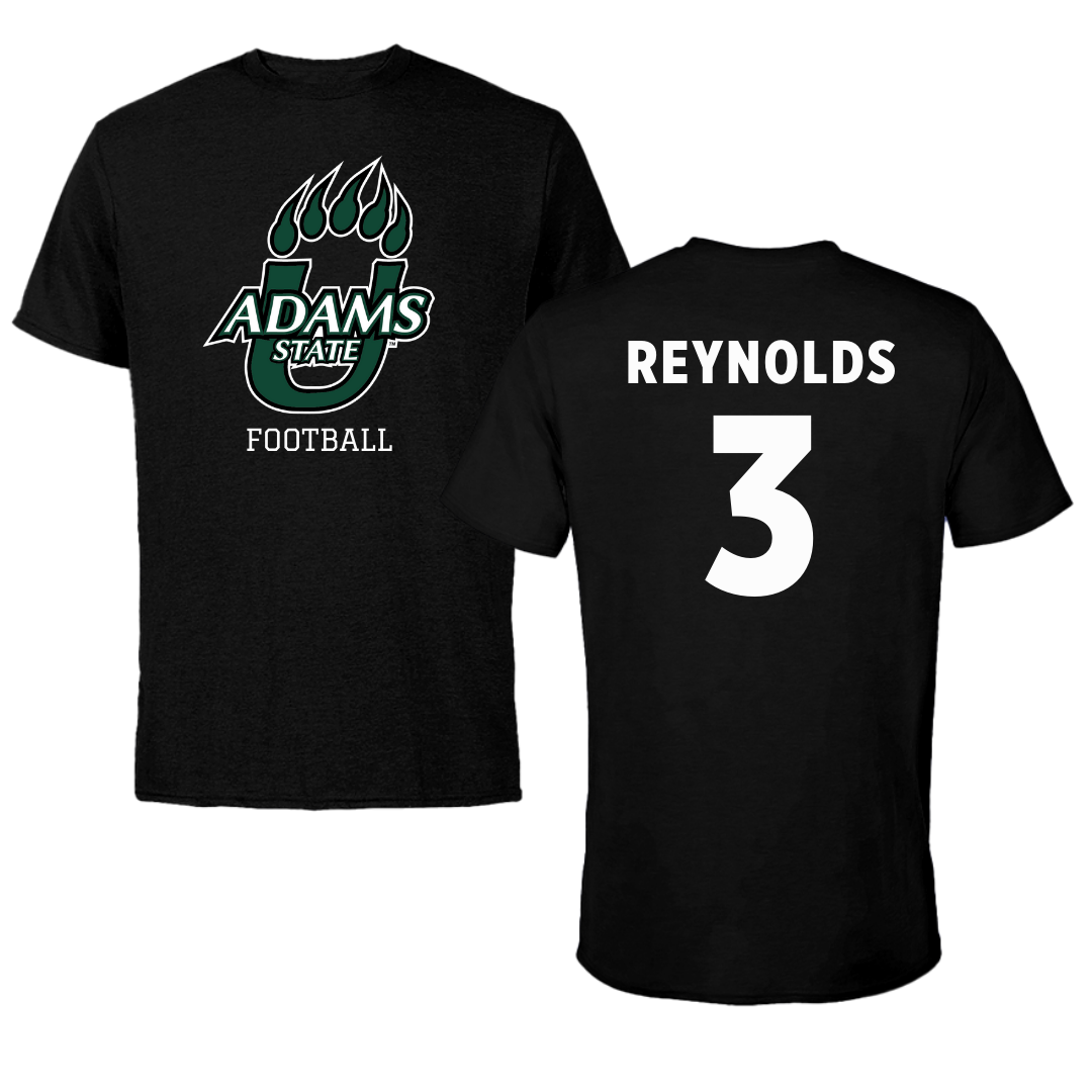 Adams State University Football Black State Tee - #3 Tracey Reynolds