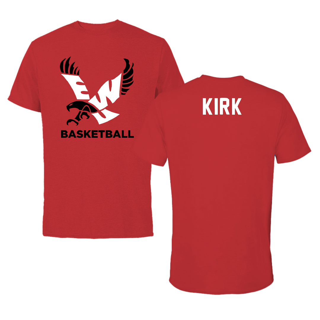 Eastern Washington University Basketball Red Performance Tee - Paris Kirk