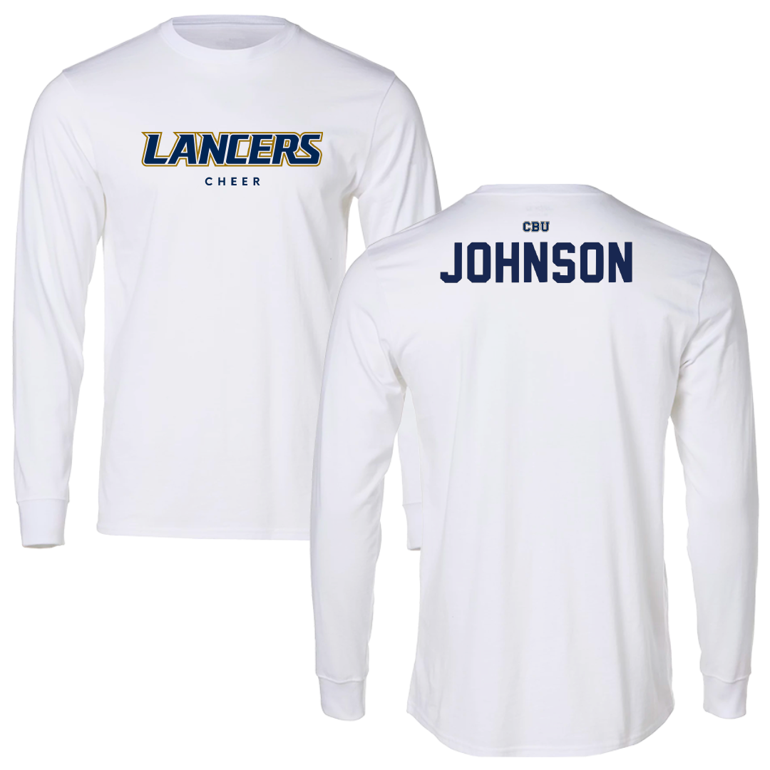 California Baptist University Cheer White Performance Long Sleeve - Cyarra Johnson