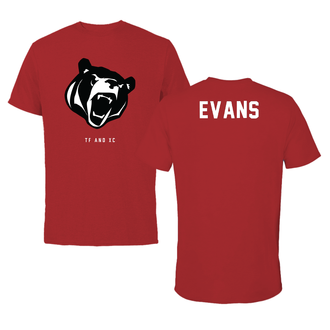 Lenoir-Rhyne University TF and XC Canvas Red Bears Tee - Zaiyon Evans