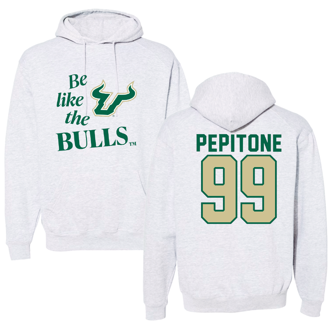 University of South Florida Softball Light Gray Be Like Us Hoodie - #99 Alicea Pepitone