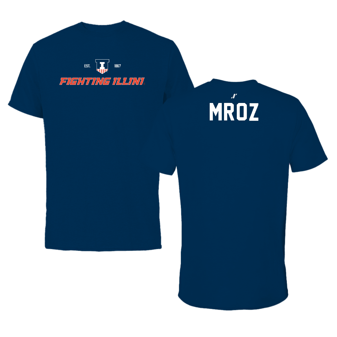 University of Illinois Tennis Navy General Tee - William Mroz