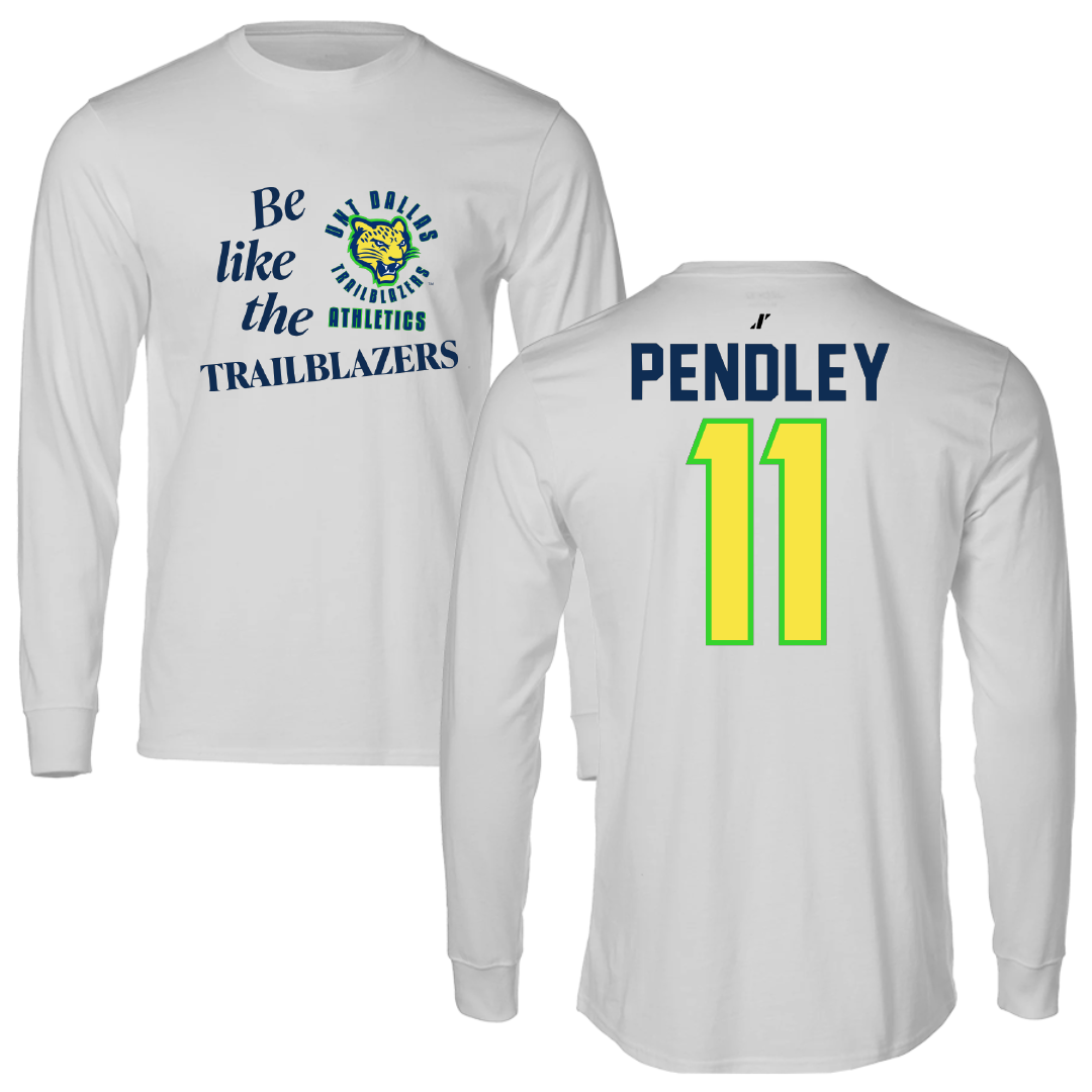 University of North Texas at Dallas Basketball Light Gray Be Like Us Long Sleeve - #11 Allysa Pendley