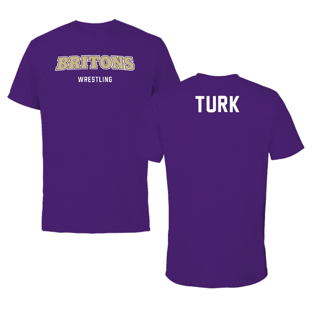 Albion College Wrestling Purple Tee - Colton Turk