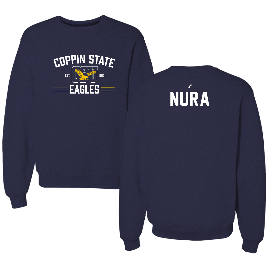 Coppin State University TF and XC Navy General Crewneck - Humed Nura