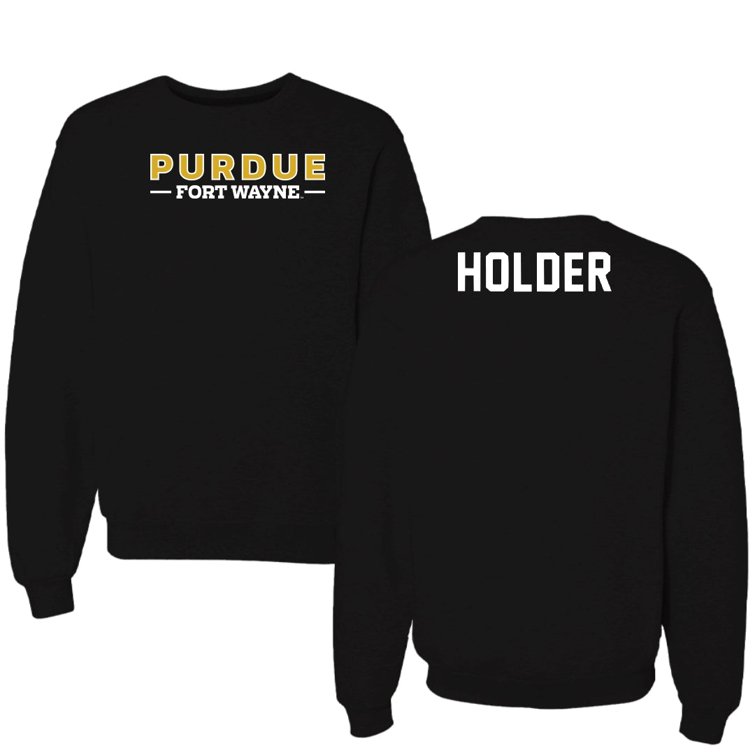 Purdue University-Fort Wayne Golf Black Block Crewneck - Nick Holder