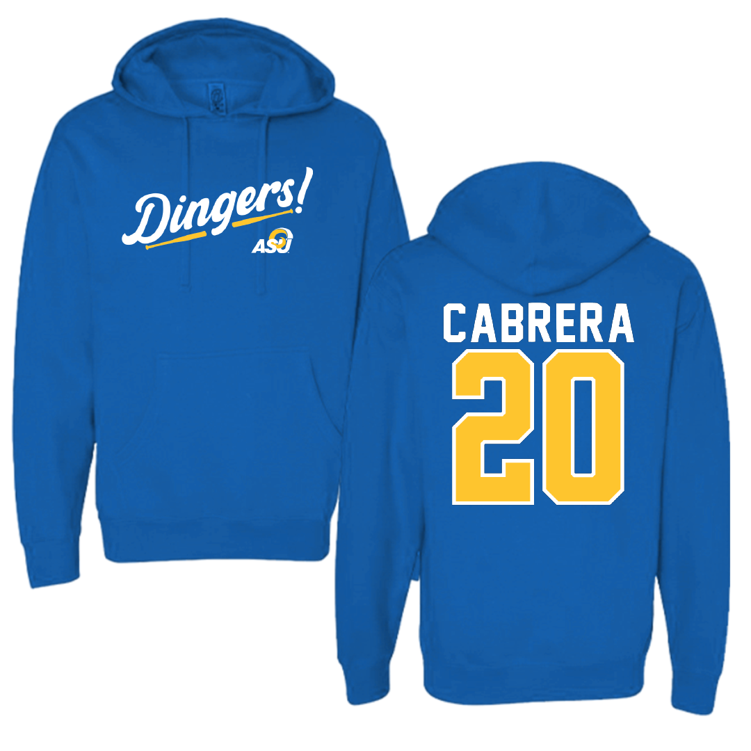 Angelo State University Softball Blue Dingers Hoodie - #20 Amaya Cabrera