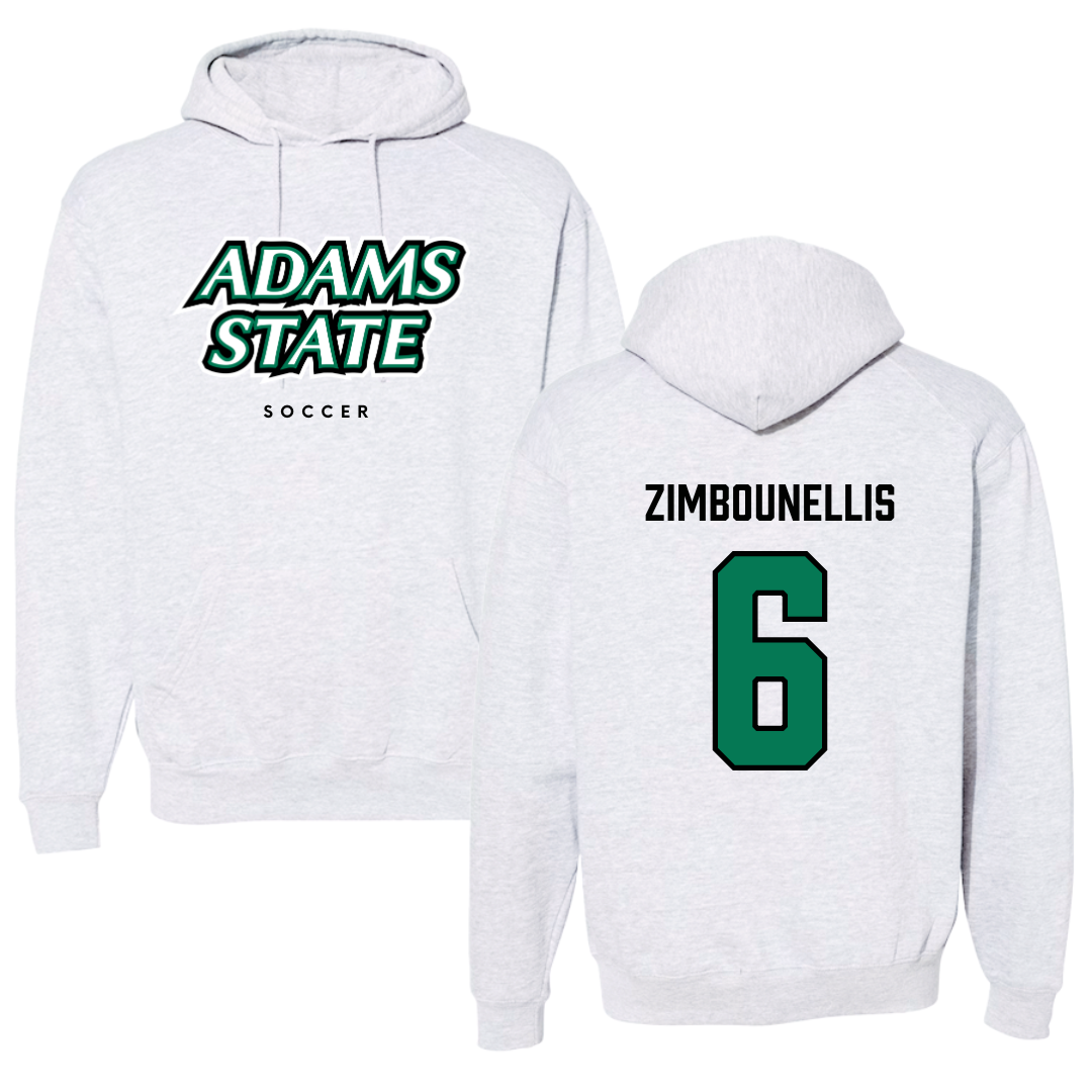 Adams State University Soccer Gray Block Hoodie - #6 Tyler Zimbounellis