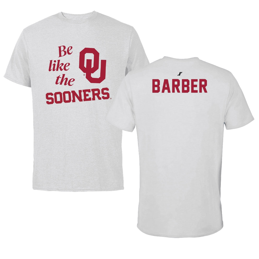 University of Oklahoma Golf Light Gray Be Like Us Performance Tee - Savannah Barber