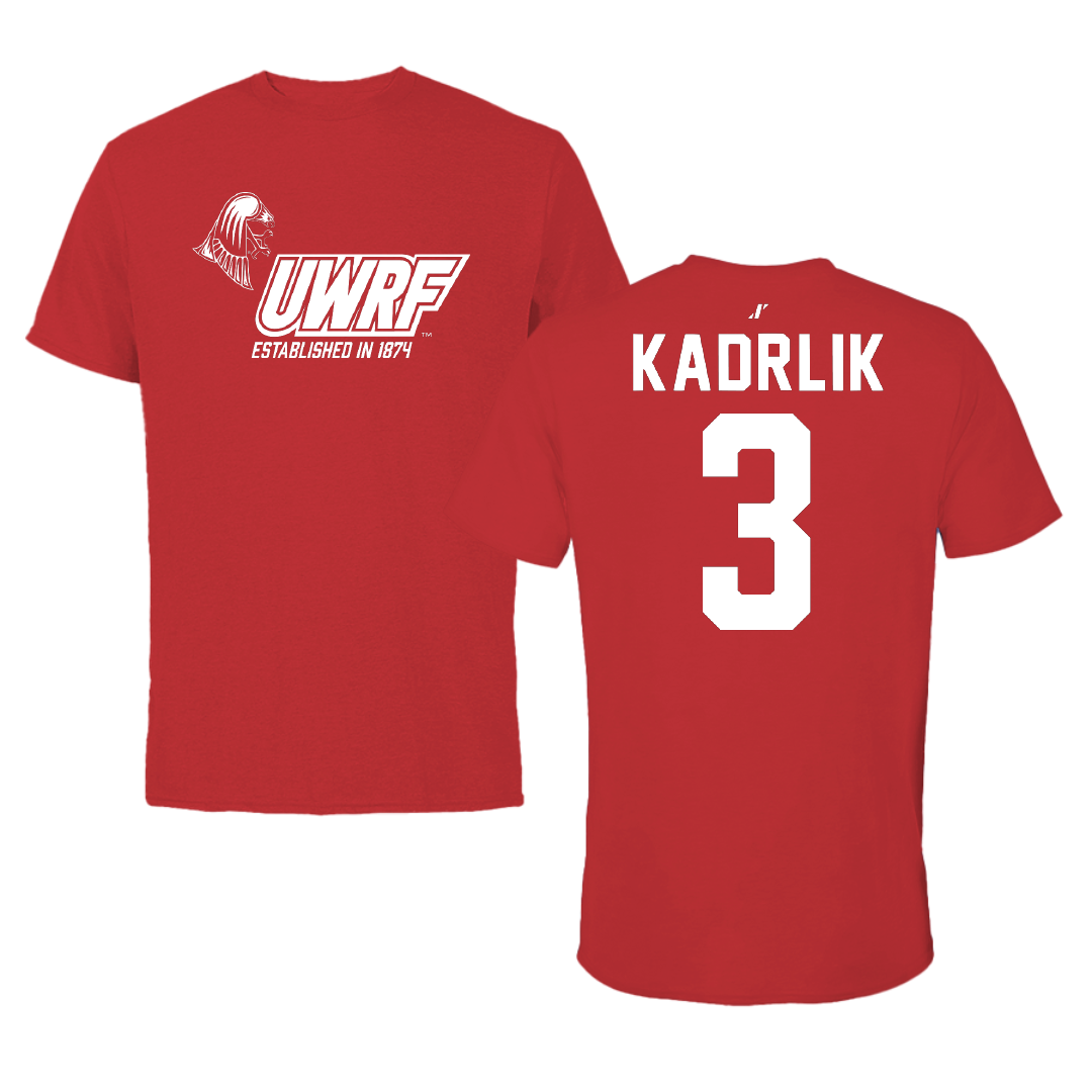 University of Wisconsin-River Falls Ice Hockey Red General Tee - #3 Madison Kadrlik