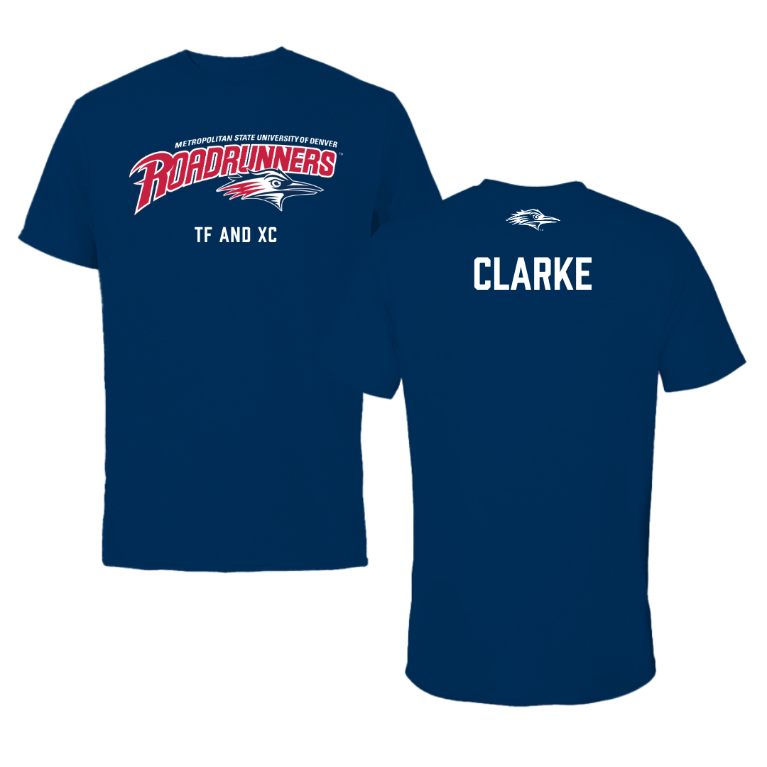 Metropolitan State University of Denver TF and XC Navy Performance Tee - Owen Clarke