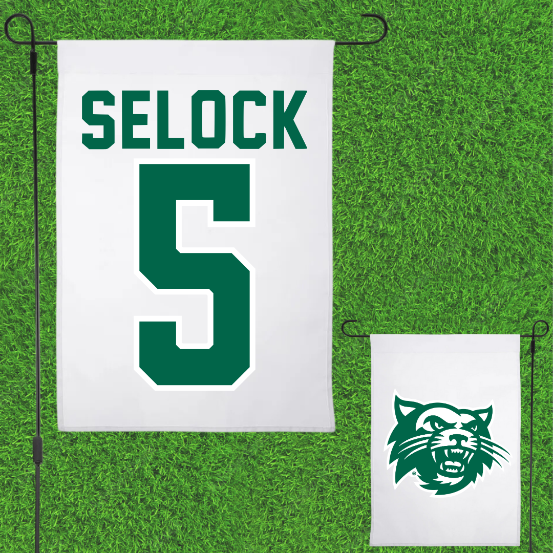 Northwest Missouri State University Baseball White Garden Flag - #5 Jacob Selock