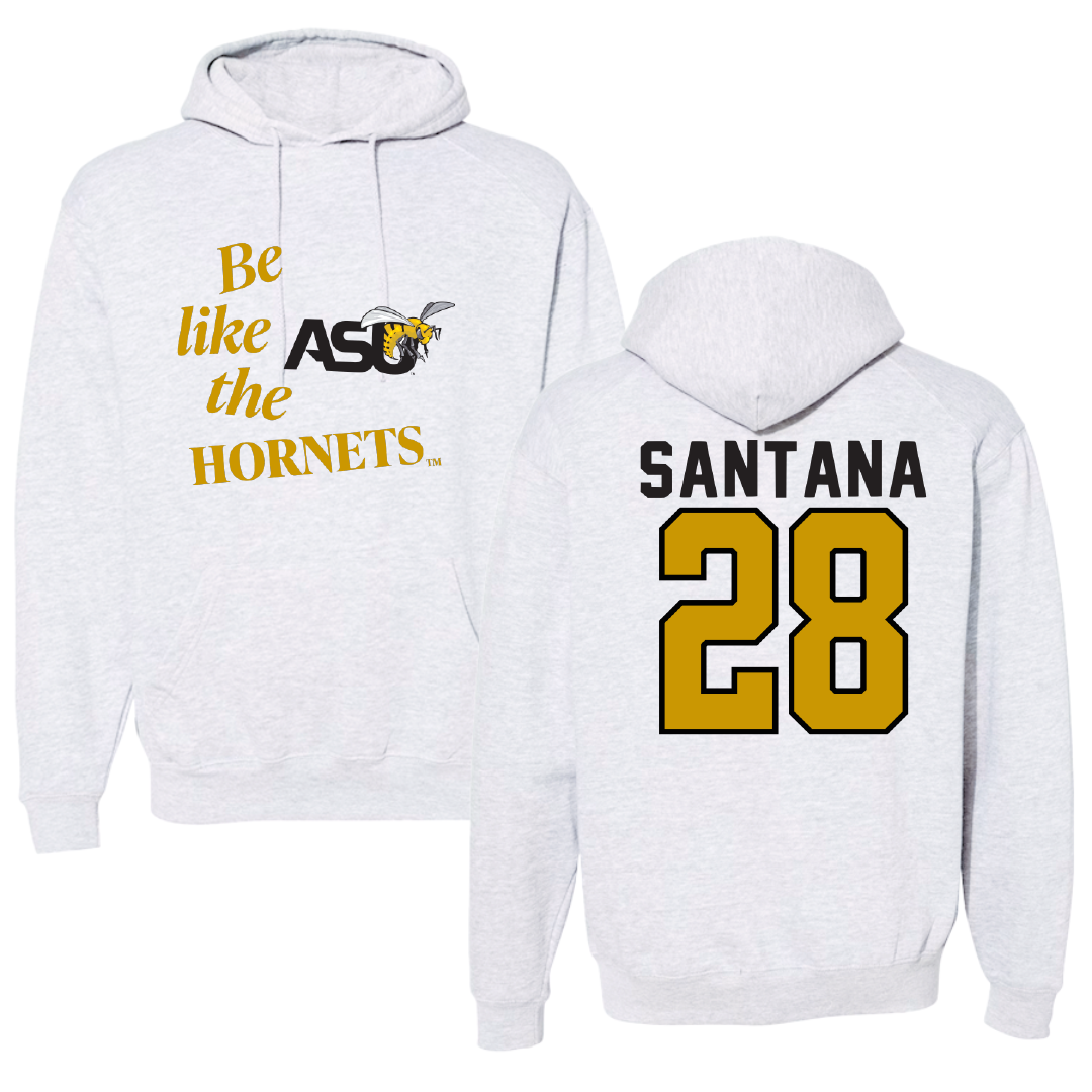 Alabama State University Baseball Light Gray Be Like Us Hoodie - #28 Fabian Santana