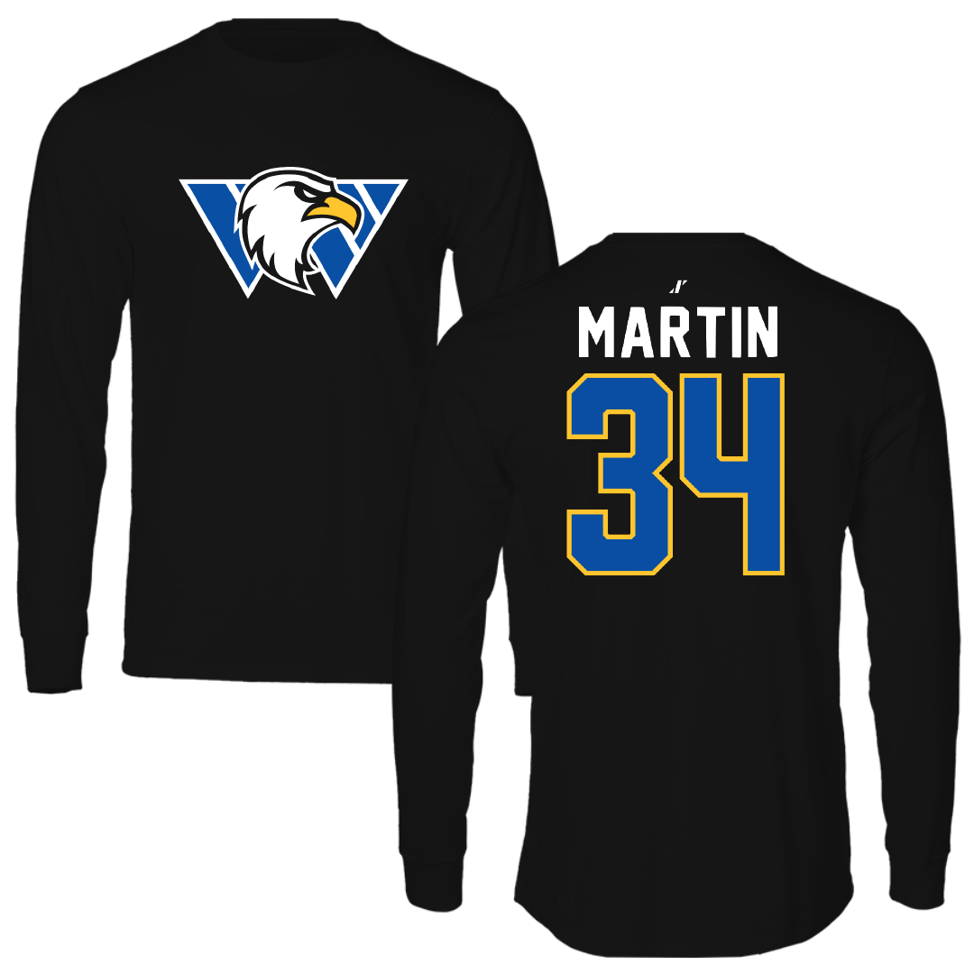 Williams Baptist University Baseball Black Long Sleeve - #34 Kaden Martin