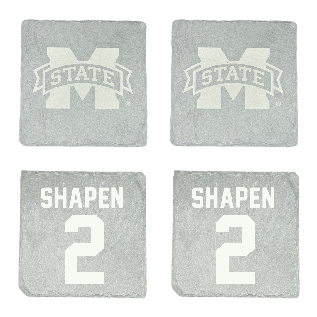 Mississippi State University Football Stone Coaster (4 Pack)  - #2 Blake Shapen