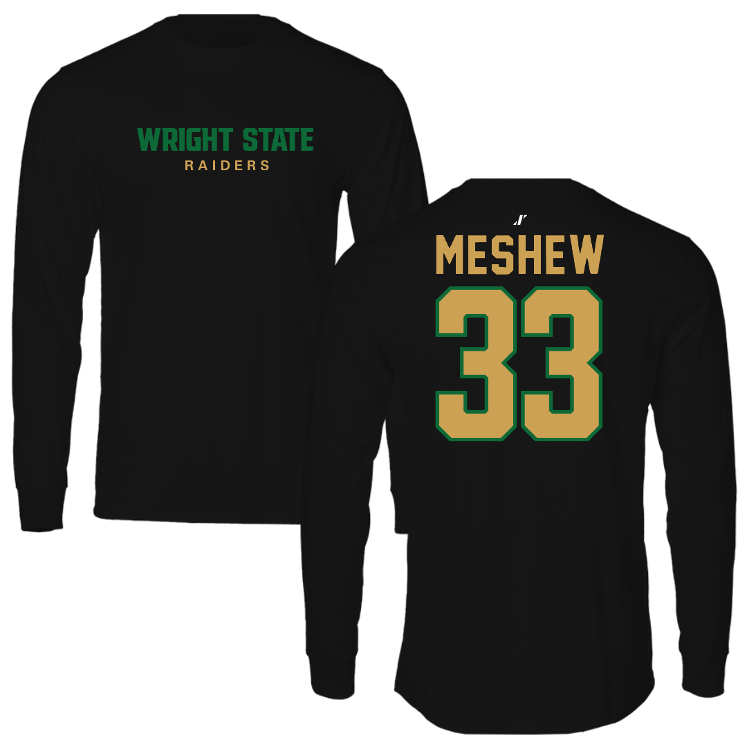 Wright State University Bowling Black Long Sleeve - #33 Addyson Meshew