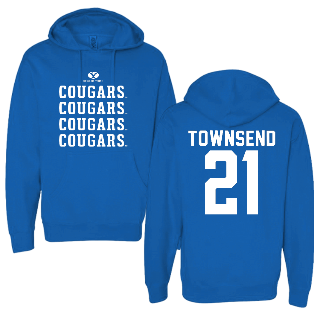 Brigham Young University Softball Blue General Hoodie - #21 Breana Townsend