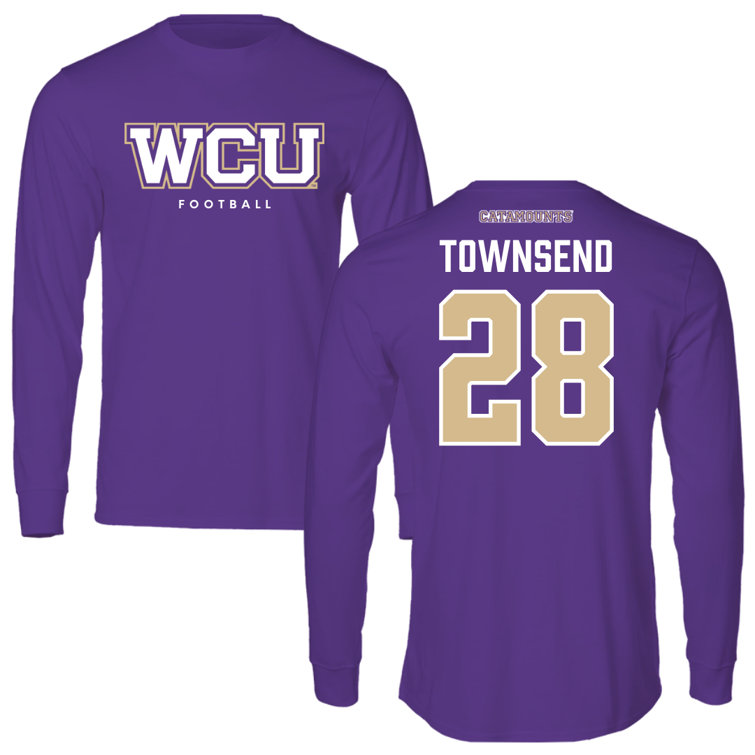 Western Carolina University Football Royal Purple Long Sleeve - #28 Markel Townsend