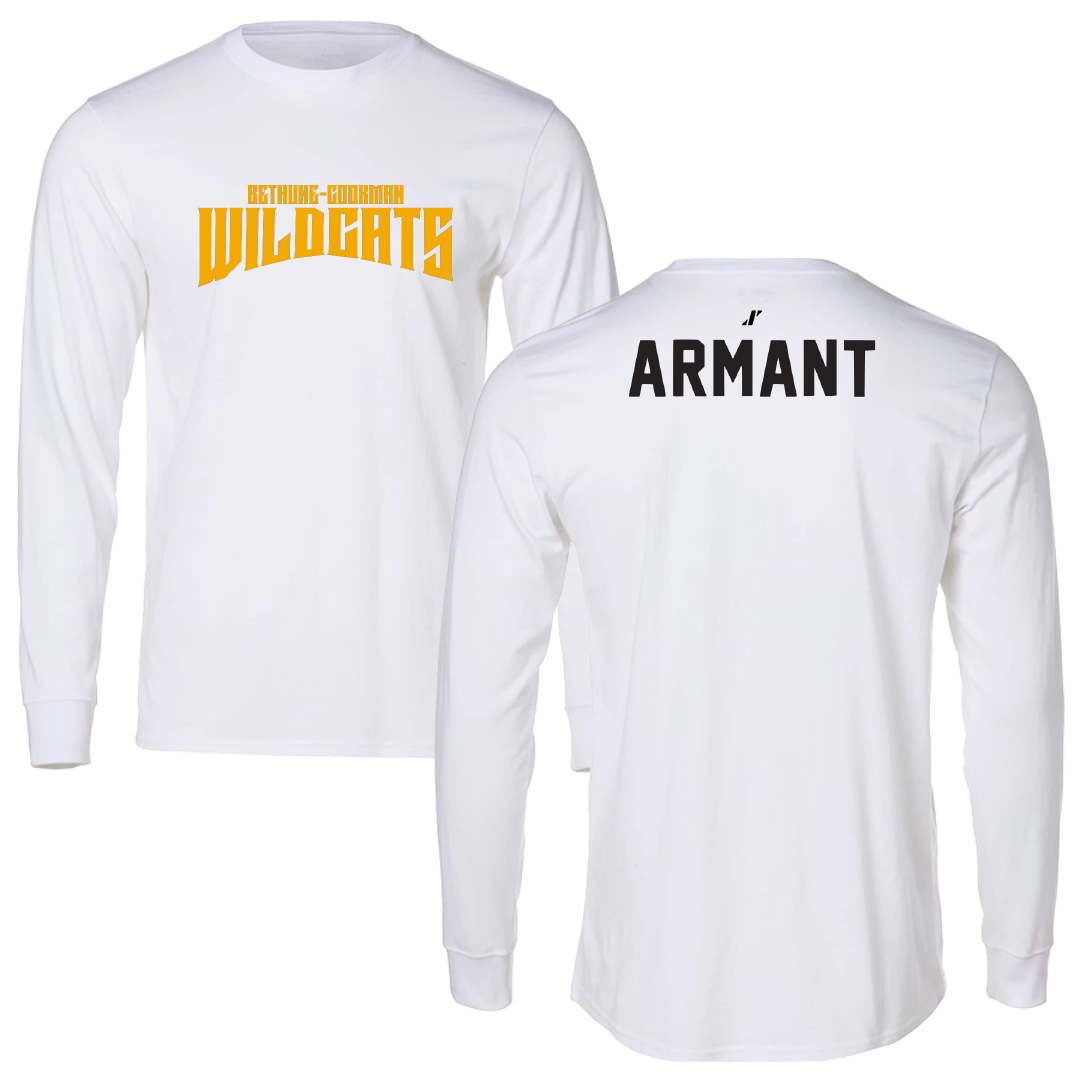 Bethune-Cookman University TF and XC White Classic Performance Long Sleeve - Jabari Armant