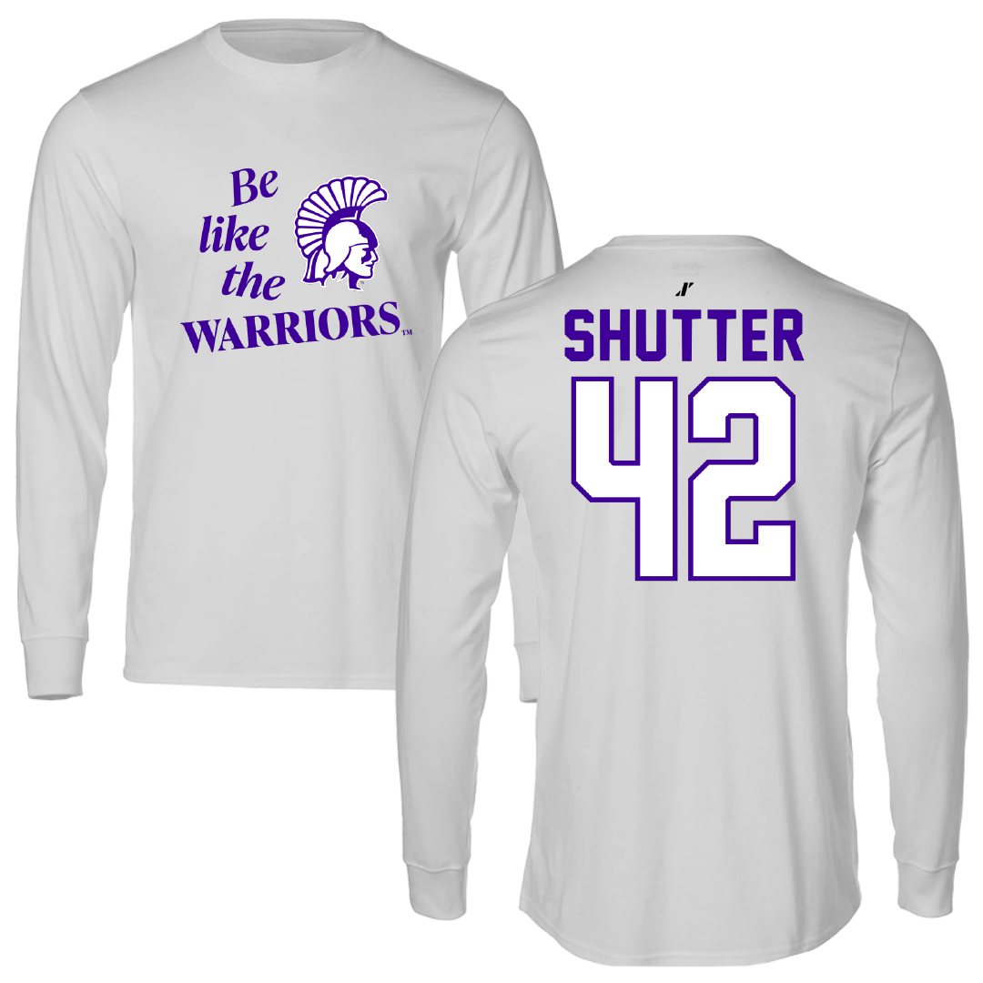 Winona State University Football Light Gray Be Like Us Long Sleeve - #42 Sam Shutter