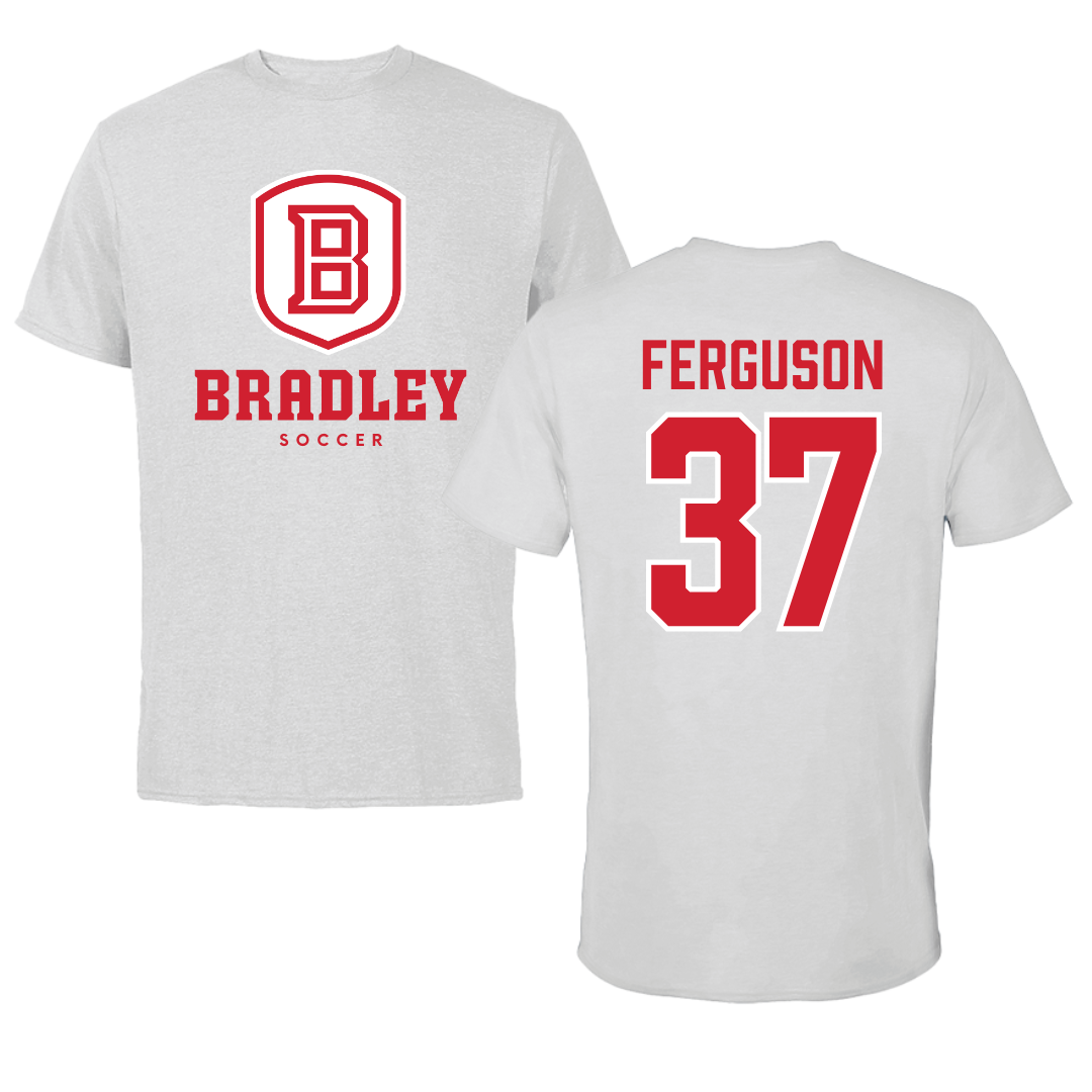 Bradley University Soccer Gray Performance Tee - #37 Ian Ferguson