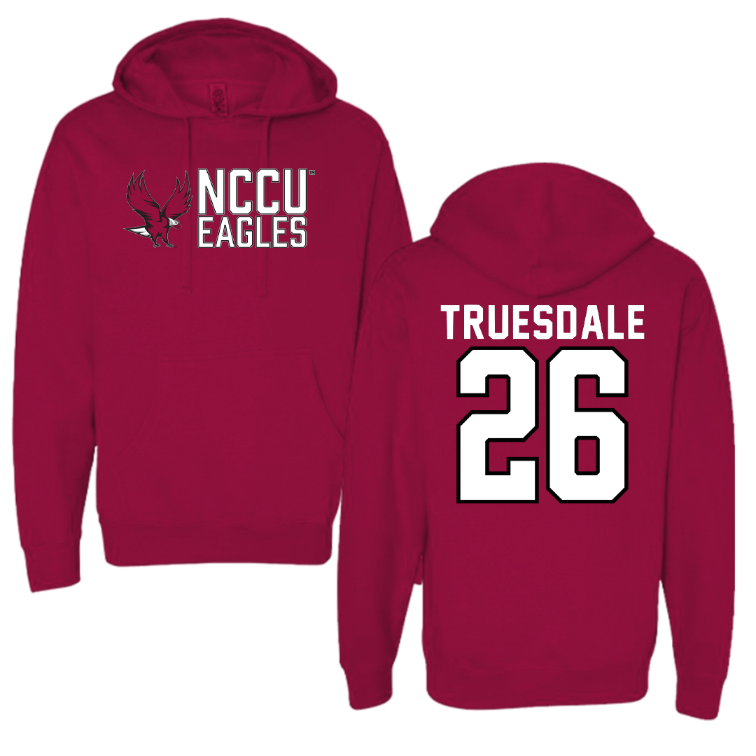 North Carolina Central University Football Cardinal General Hoodie - #26 Joshua Truesdale