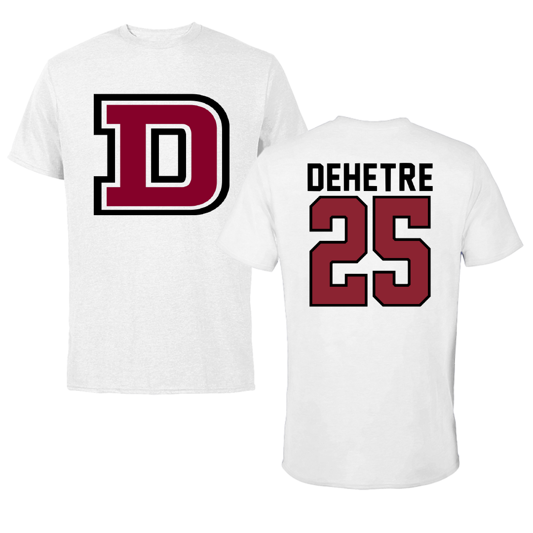 Dean College Soccer White Tee - #25 Colby Dehetre