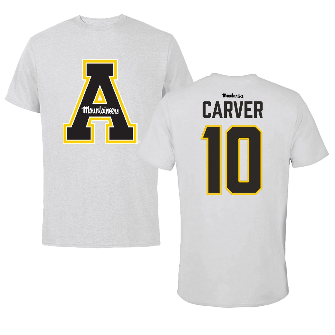 Appalachian State University Basketball Light Gray Performance Tee - #10 Emily Carver