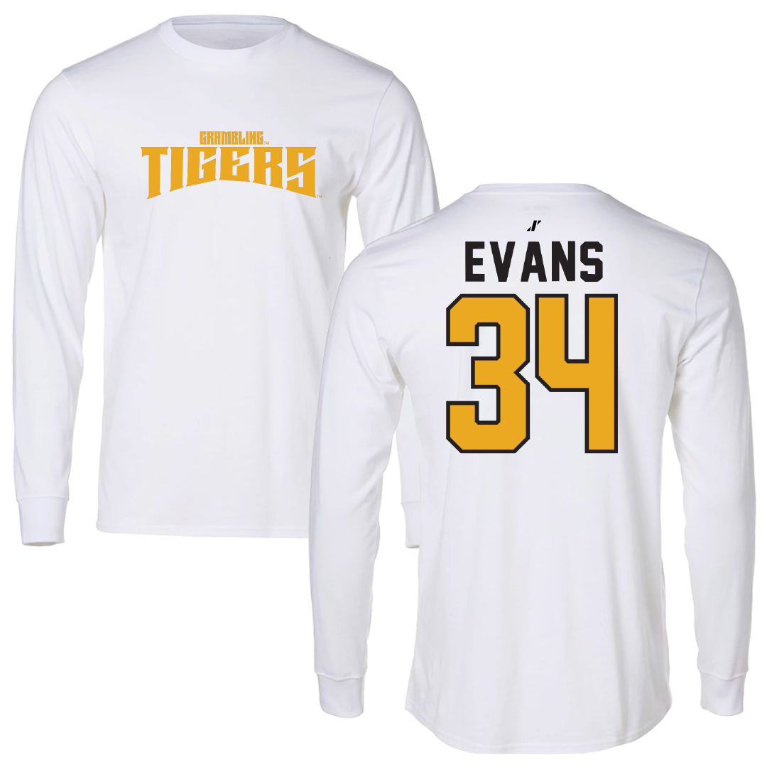 Grambling State University Softball White Classic Long Sleeve - #34 ZNatria Evans