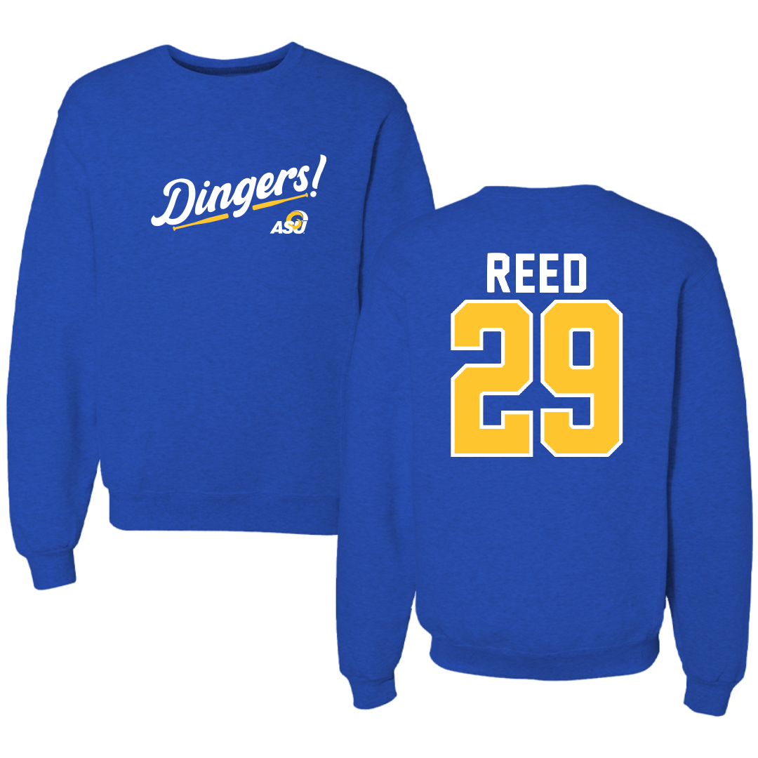 Angelo State University Baseball Blue Dingers Crewneck - #29 Joshua Reed