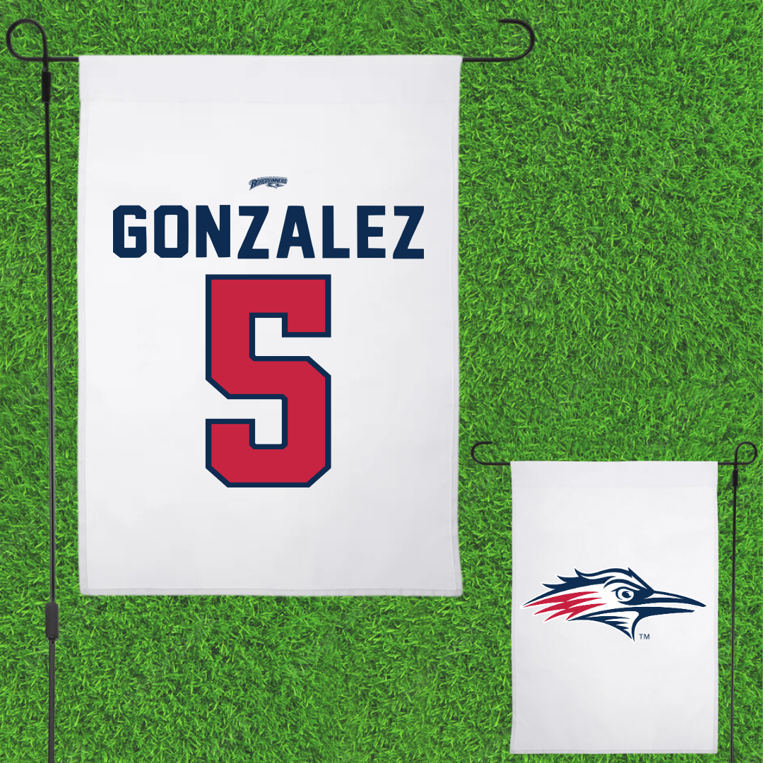 Metropolitan State University of Denver Soccer White Garden Flag - #5 Meg Gonzalez