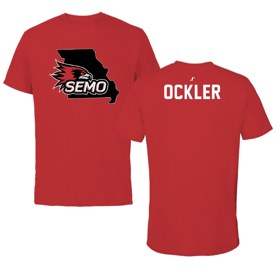 Southeast Missouri State University Gymnastics Red State Performance Tee - Lindsay Ockler
