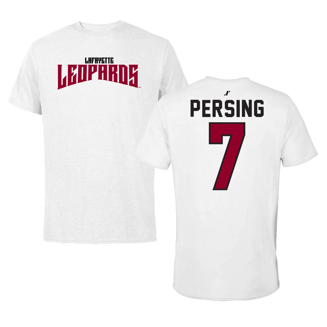 Lafayette College Football White Classic Tee - #7 Carson Persing
