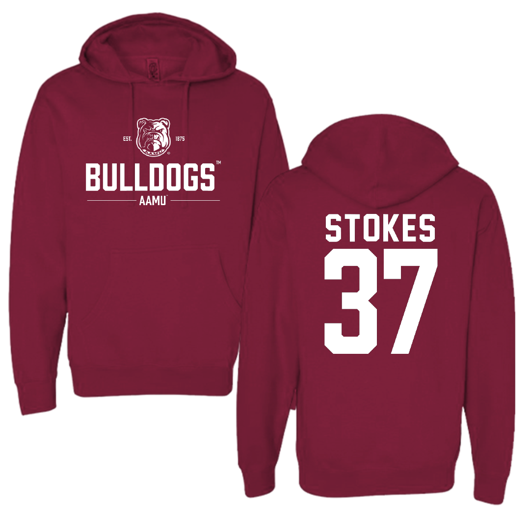 Alabama A&M University Baseball Maroon General Hoodie - #37 Kobe Stokes