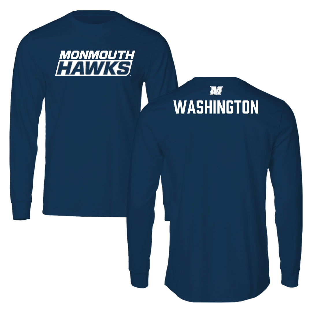 Monmouth University TF and XC Navy Performance Long Sleeve - Rondé Washington
